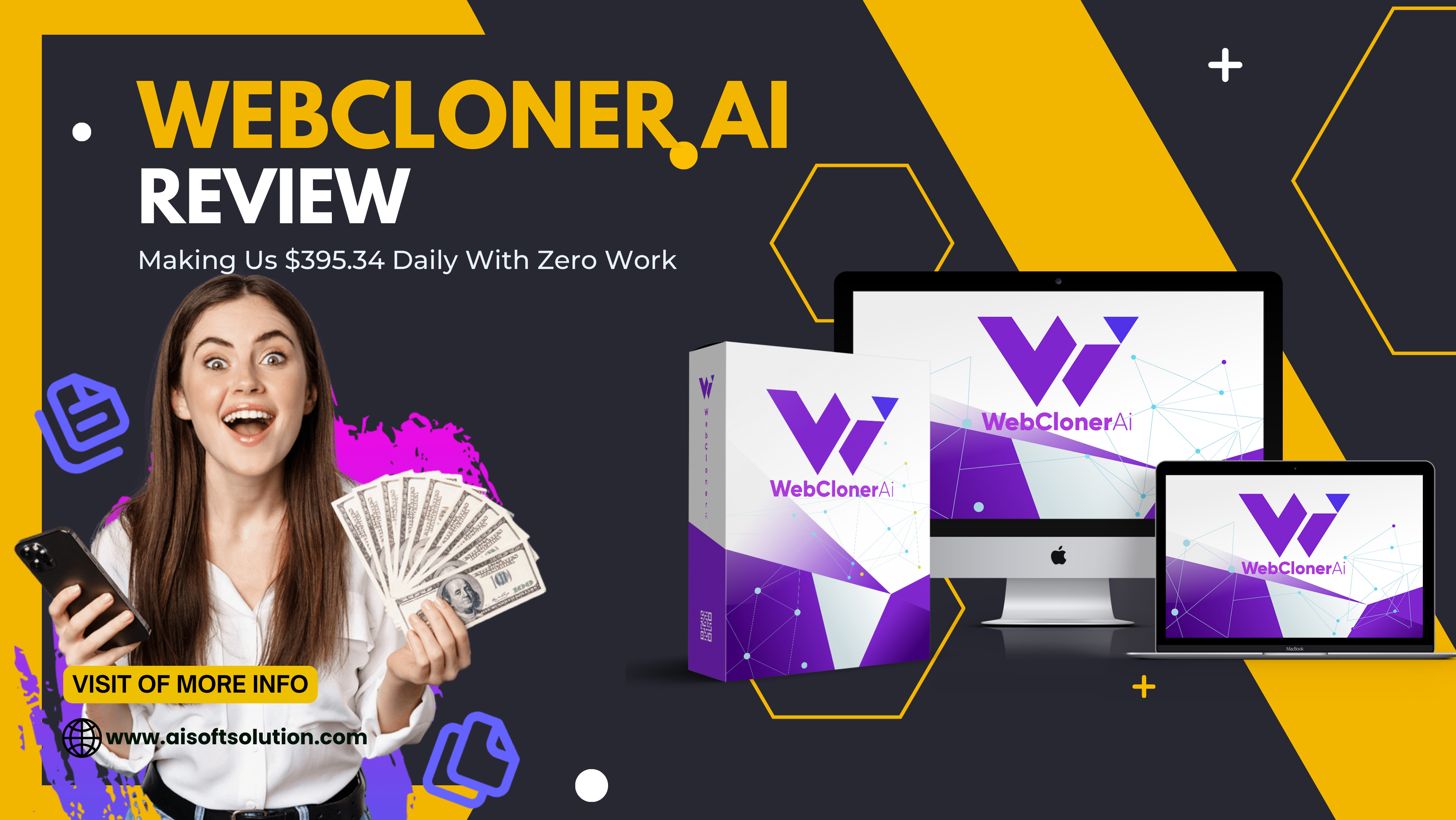 WebClonerAI Review: Copy Any Website | Sales Page